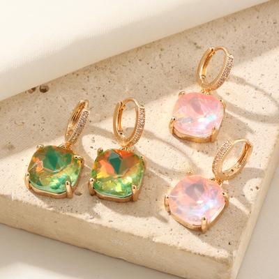 Imitation Gemstones Drop Earrings for Women 2025 New Fashion Wedding Party Earring Jewelry Accessories Gifts