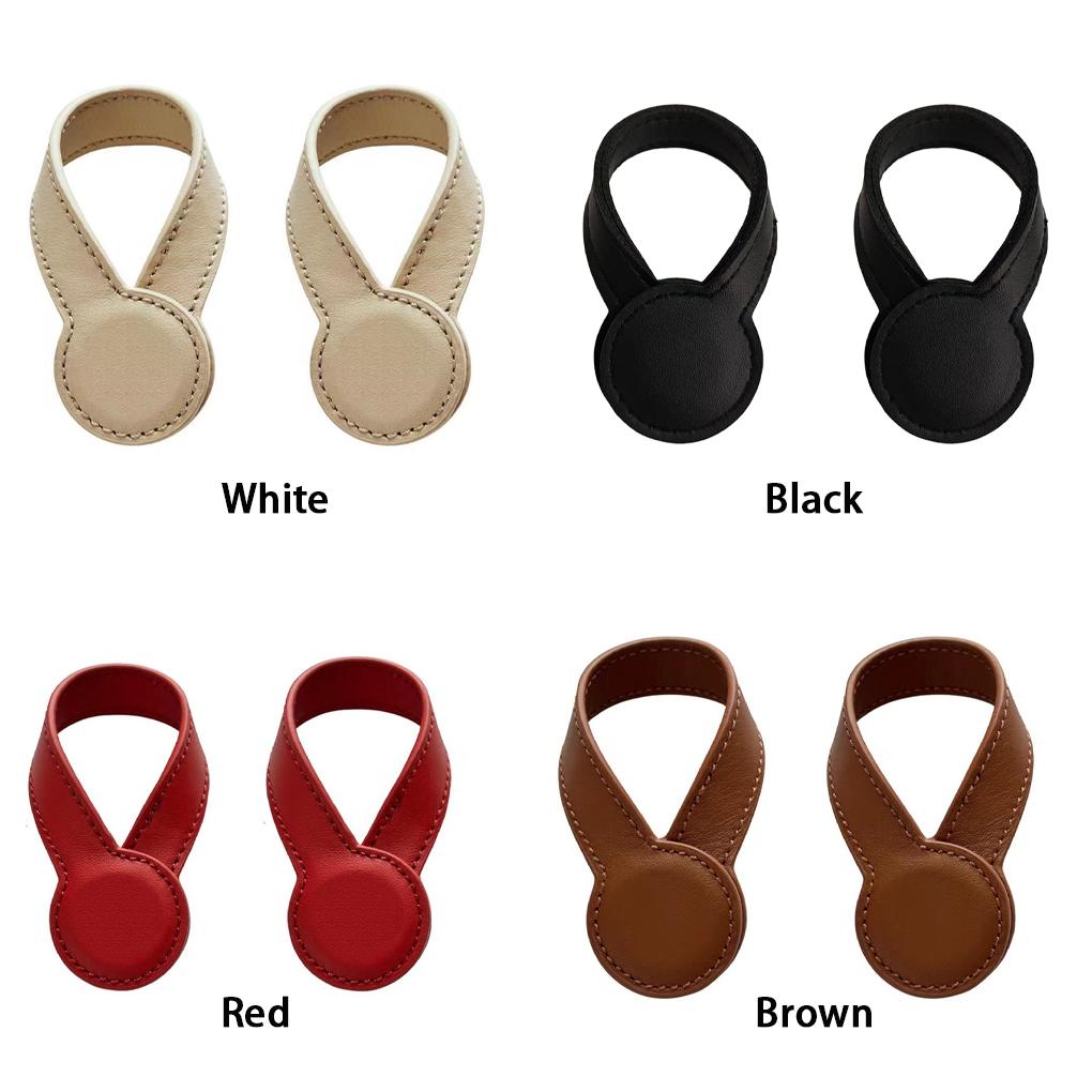 Magnetic Towel PU Circular Towel Portable Hat Backpack Clip Hanging Black Durable and Saving Kitchen and Bathroom