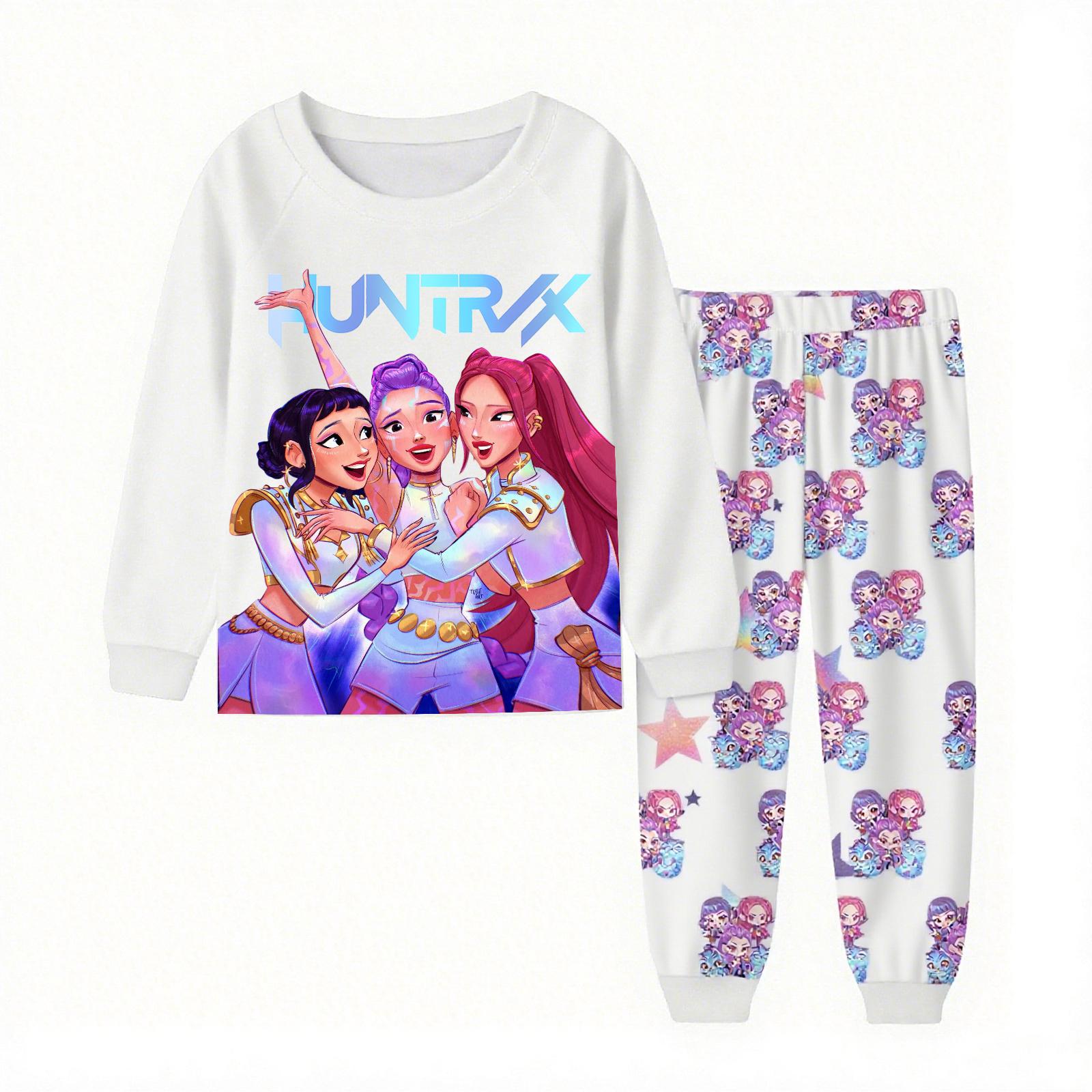 

Детский модный костюм юбка топ с круглым вырезом и длинными рукавами брюки 140 белый