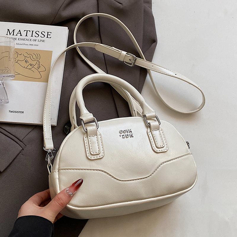 This Year's Popular Hot-selling Fashion Portable Boston Bag Simple Solid Color High-end Sense Versatile Foreign Style Messenger Women's Bag