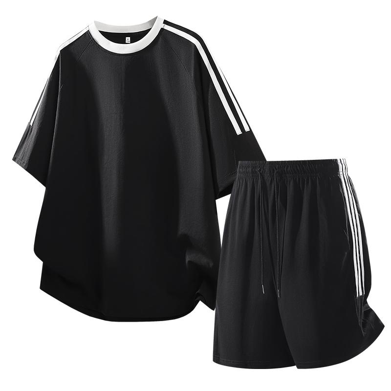 Men s Casual Sports Set Summer Thin Running Speed Dry Two-piece Set 2XL