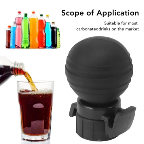 Carbonation Caps, 2-Piece Set, Silicone Bottle Keeper, Reusable Push-Push Type Saver Lid for Fizzy Drinks, Wine, Beer, Energy Drinks, Soda, Keeps Carb