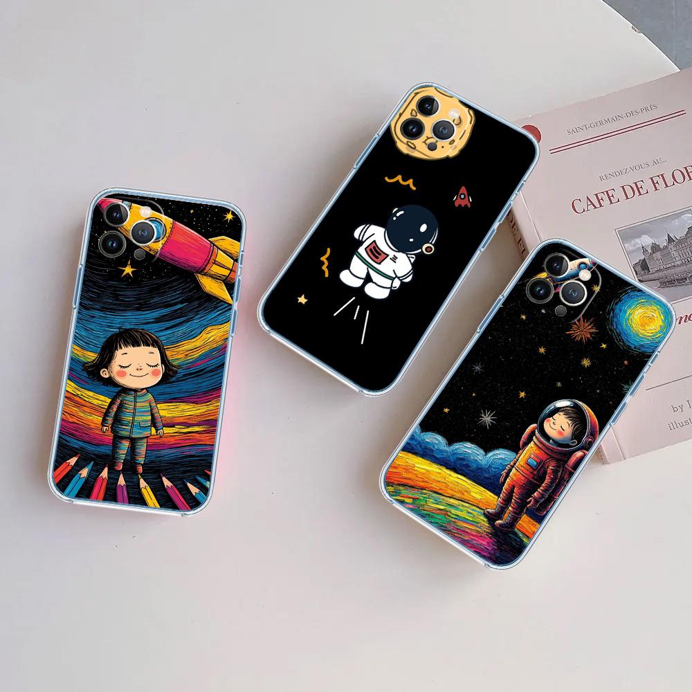 LO12 Astronaut Space Moon Case for Motorola G10 G20 G30 G31 G32 G34 G35 G41 G42 G50 G51 G52 G55 G60 G60S G62 G71 G72 G75