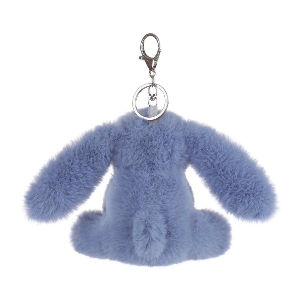 Apricot Lamb Navy Blue Bunny Cute Soft Keychain Plush Perfect for Boys and Fits Kids Backpacks and 11cm Toy, Girls, Purses,