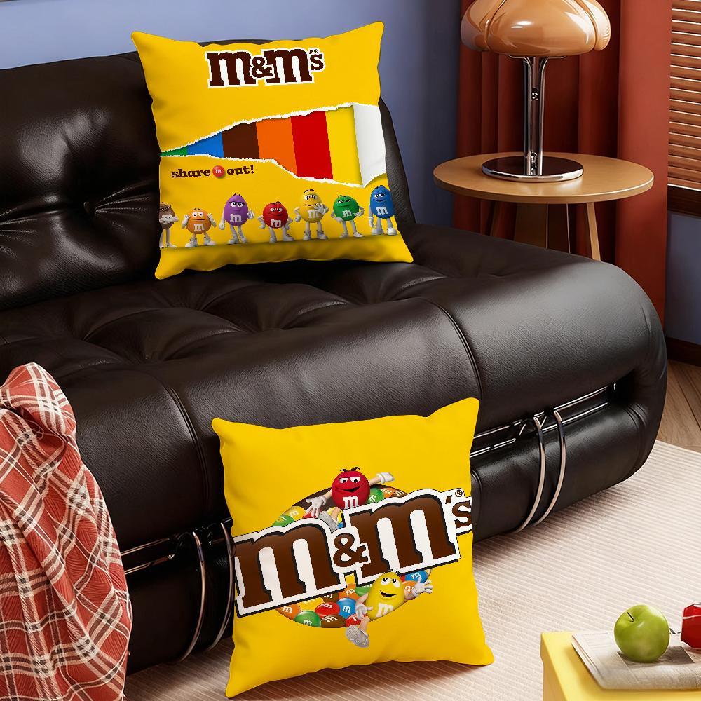 Sweet Candy Pillow Case Bedroom Sofa Living Room Backrest Decoration Square MMMs Fashion Cushion Nap Time