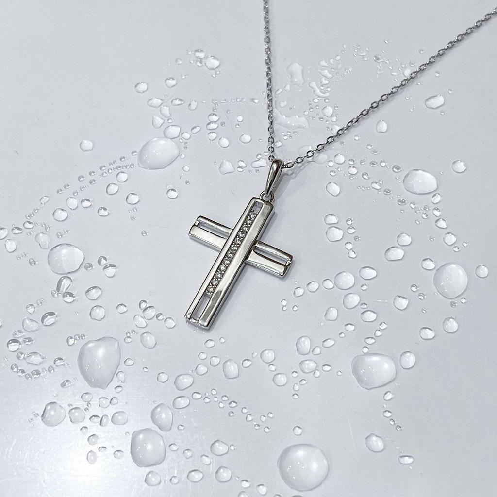 Silver Necklace with Cubic Zirkonia (2143819)