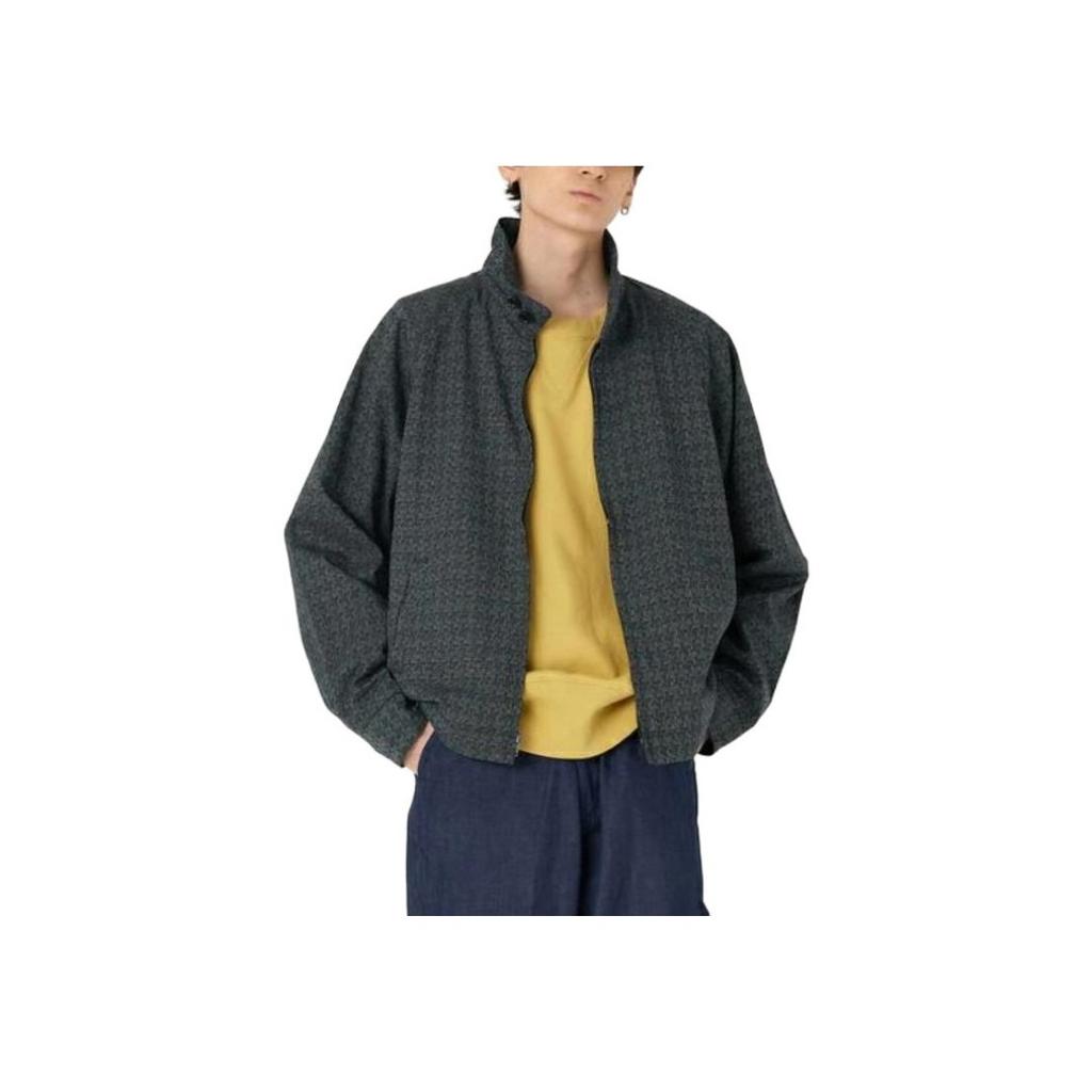 Levis FW22 Checkered Zip-Up Stand Collar Jacket Men Jackets Black A30230000