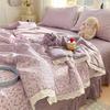2026 New Cloud Feeling Puff Cotton Small Fresh Lace Bed Cover Bed Sheet Style Summer Quilt - Summer