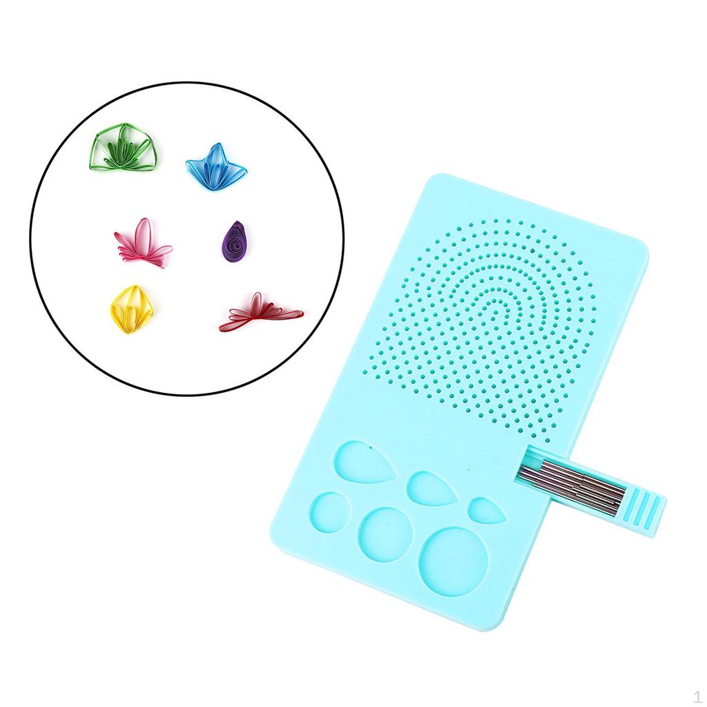 Paper Quilling Board mit vielen Löchern und Stiften, Bastelzubehör für Strickraster-Führung und Stiftaufbewahrung