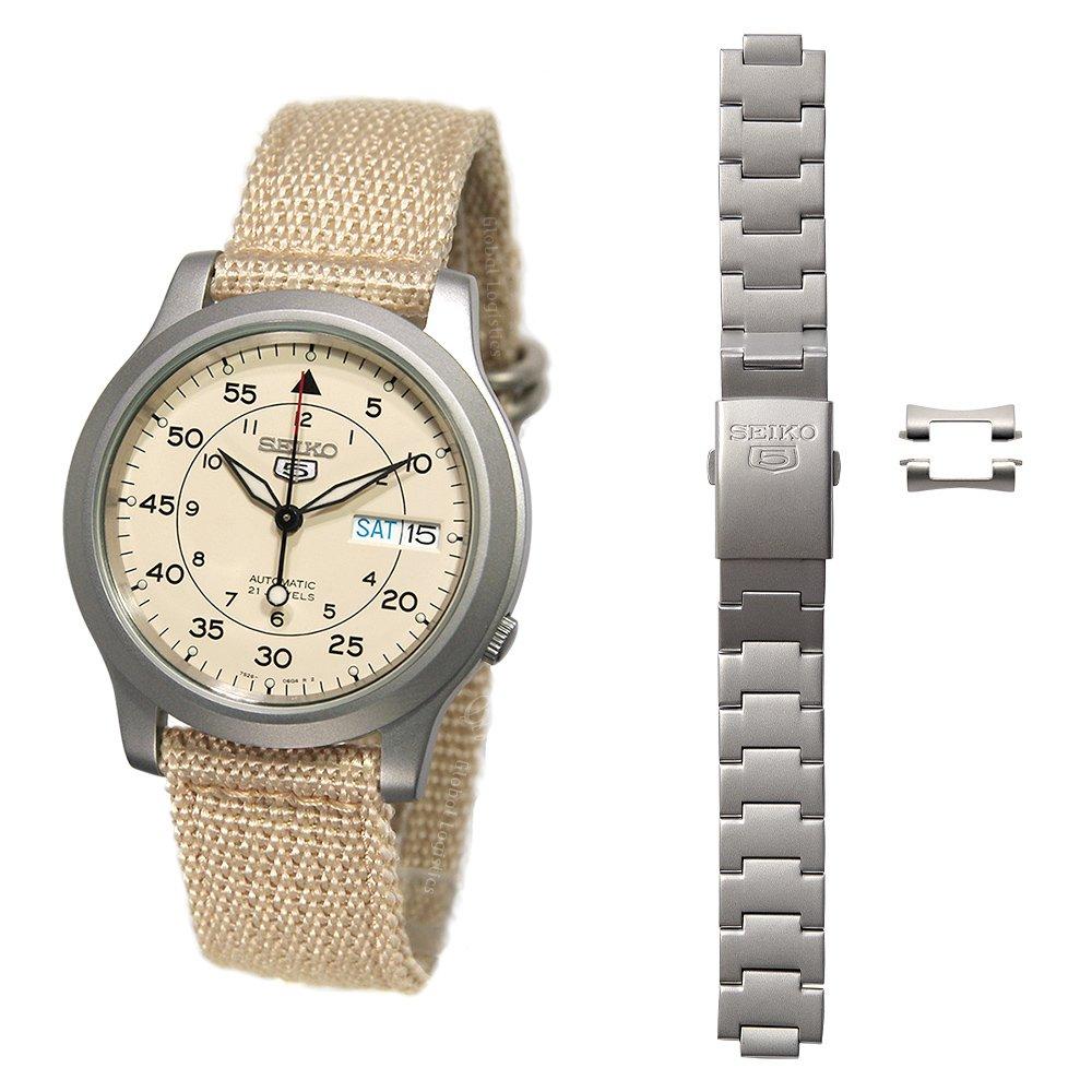 

set of 5 SNK803K2 and 5 genuine military metal belt [Set product] [Seiko Import] [Reimported product] 2-piece