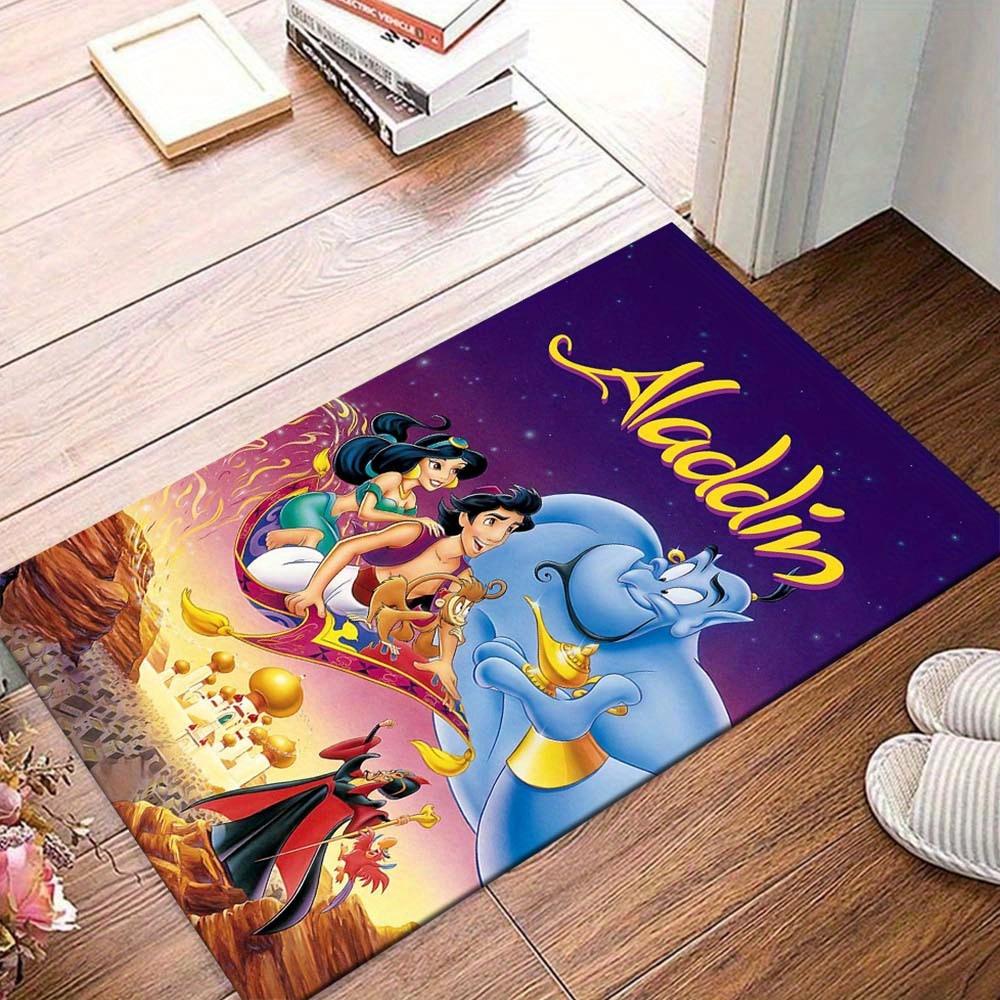 

JIT 1pc Aladdin s Magic Lamp and Princess Jasmine Themed Area Rug – Soft Polyester, Machine Washable Rectangular Carpet for Bedrooms, Entryway, Office 60cm by 90cm