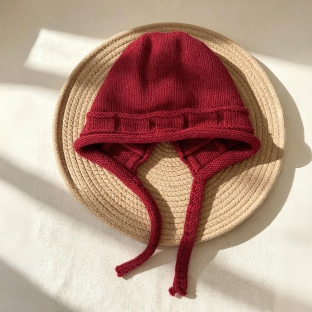 Plush Winter Knitted Hat Anti-cold Warm Beanie Hat Fashion Ear Protection Hat Women