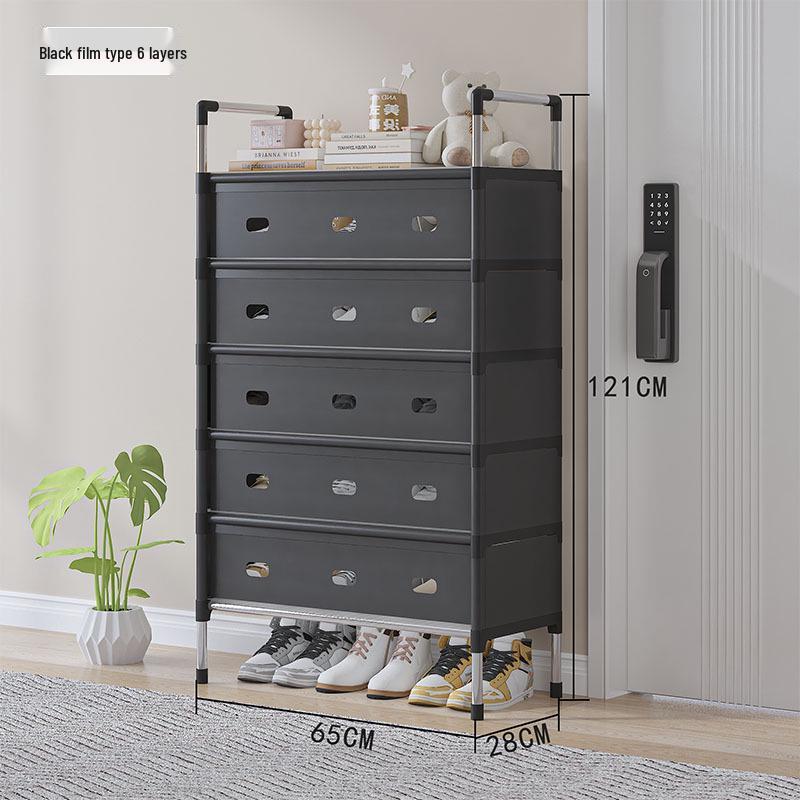 Shoe Cabinet 1.0: Classic Multi-Layer Dustproof Entryway Rack for Household