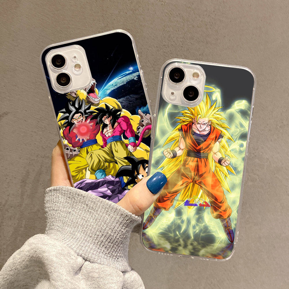 Case for Samsung A04 A14 A23 A34 A54 M23 M33 M52 M53 Realme 10 9 C30S C35 C55 VIVO Y02S Y21 Y51 X80 Pro Transparent Cover WI55 Dragon Z Ball