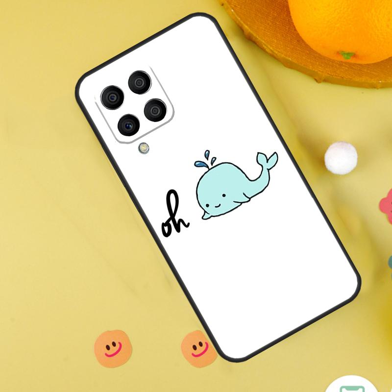 Cartoon Whale Case For Samsung Galaxy M15 M35 M55 M11 M14 M34 M54 M31 M13 M53 M51 M12 M32 M52 M16 M36 M56