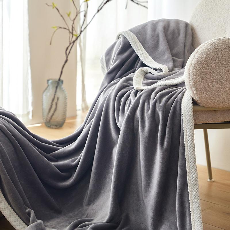 

Solid Color Soft Flannel Blanket All Season Lightweight Coral Fleece Throw Blankets for Sofa,bed,Travel,Office,plush Bedspread 1.0x1.5m Kid Size темно-сірий