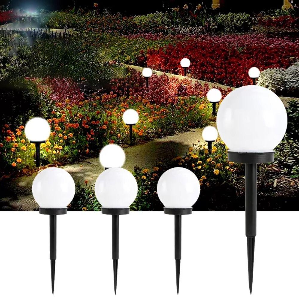 3pcs Waterproof Design Solar Bulb Lamp Solid Sealed Structure Outdoor Garden Light  Roadside Layout