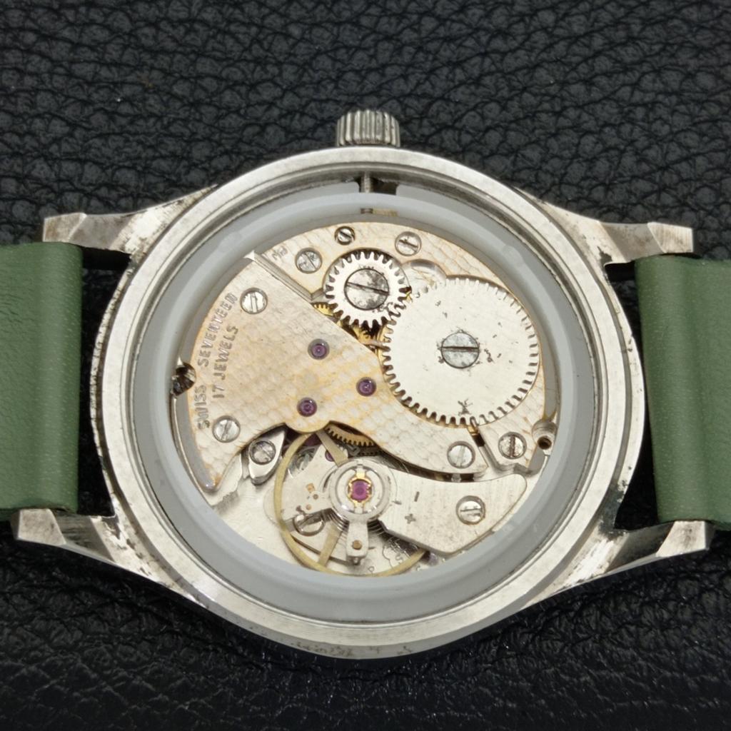REFURBISHED SWISS VINTAGE HAND-WINDING MENS GREEN COLOR DIAL WATCH A500034-2 R151a-a500034