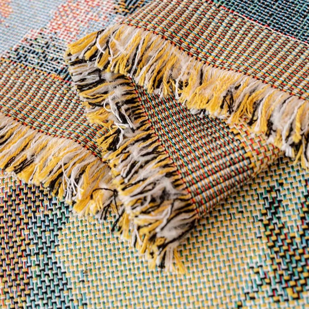 1 Stück Vintage Ölmalerei Stil Gewebter Sofabezug Kratzfest, Geeignet für alle Jahreszeiten, Anwendbar für Schlafzimmer und Wohnzimmer Heimdekoration