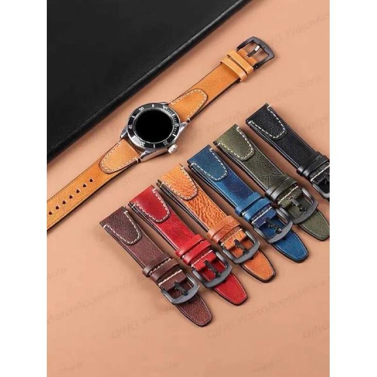 18mm 20mm 22mm Universal Retro Premium Echtes Leder Weiches Armband Schnellverschluss Dornschließe Ersatz Uhrenarmband Business Schwarz Braun Blau Grün