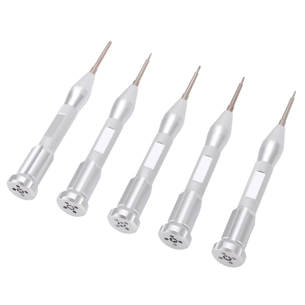 5PCS Small Screwdriver Assortment Point Tip Metal Handle Screwdriver Set for Electronic Repair