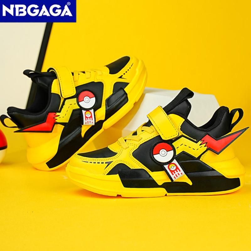 Four Season Sports Kids Cartoon Sneakers Outdoor Boys Classic Running Shoes Pu Leather Children's Walking Footwear Leisure