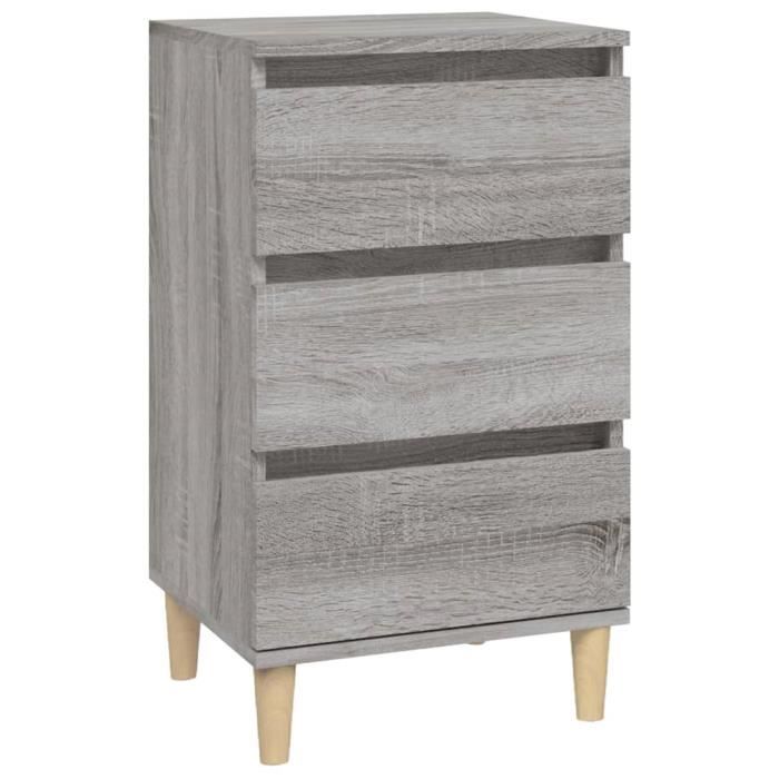 VidaXL Bedside Table Sonoma Grey 40x35x70 Cm Engineered Wood 819666