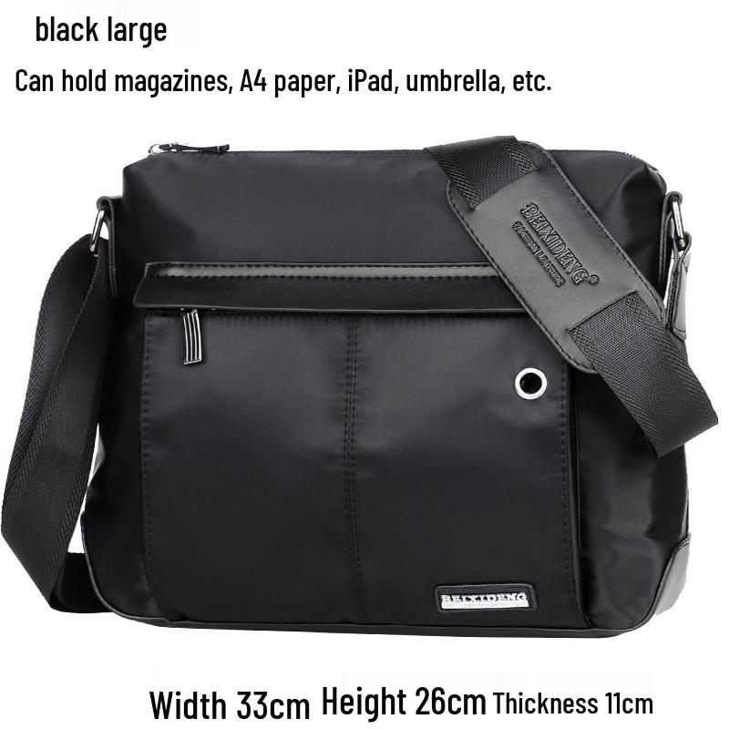 Men's Large Capacity Canvas & Nylon Crossbody Shoulder Bag - Casual Korean Style Backpack