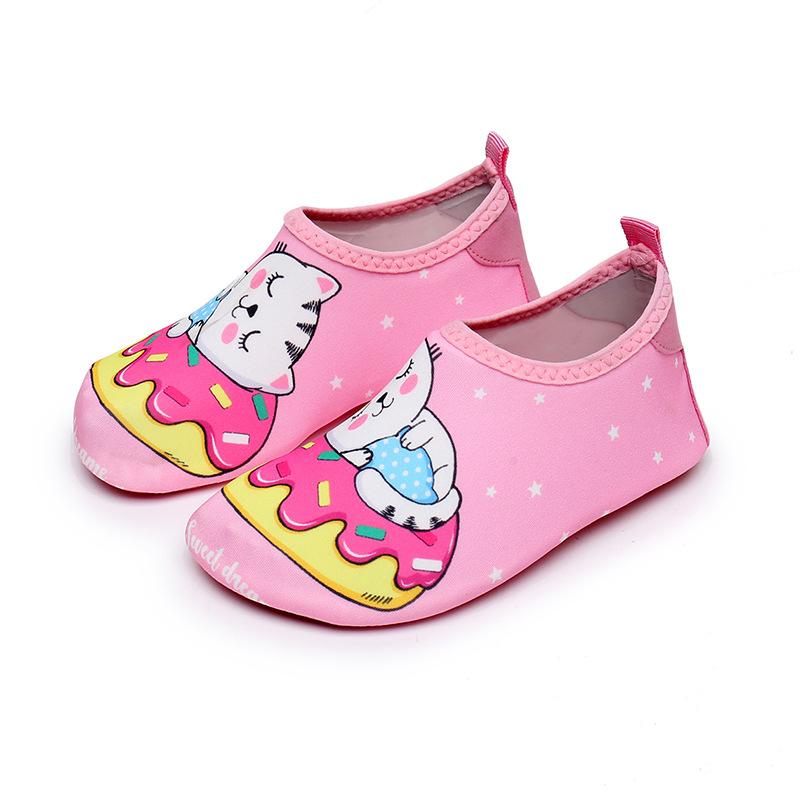 

Детская водная обувь для мальчиков и девочек с узором и принтом, быстросохнущие, нескользящие дышащие носки цвета морской волны, детская обувь для плавания в воде для пляжа, бассейна 32-33