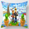 Roblox Game Cushion Cover Square Pillow Protector Decorate Back Support Mat Case