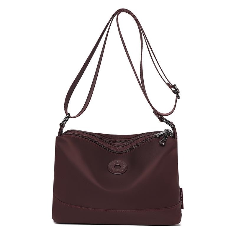 Waterproof Nylon Bag Multi-compartment Large Capacity Crossbody Bag Women's Travel Lightweight Shoulder Bag