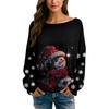 Womens  Fall Sweaters Long Sleeve Print Tops Pullover Sweaters Loose Dressy Casual Basic Clothes