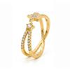Ring - LUXENTER - Helmsu - 18-carat Yellow Gold - Zirconia - Width 17 Mm