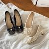 2026 New Women Shoes Fashion Pumps Girl Bowknot Elegant High Heels Shoes Luxury Party Dress Shoes
