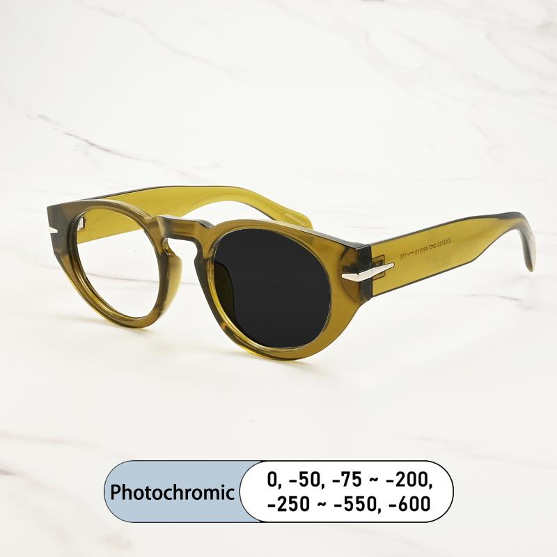 Classic Brand Design Retro Round Men Myopia Glasses Prescription Nearsight Anti Blue Light Women Short Light Optical Eyewear