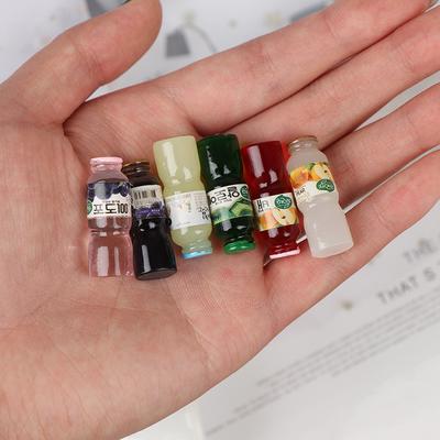 5 pezzi1:12 bottiglie per bevande in miniatura per casa delle bambole Accessori per la cucina della casa delle bambole
