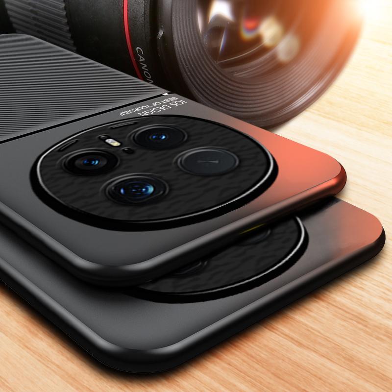 For Honor Magic 8 Pro Phone Case Shockproof Luxury Non-Slip PU Leather Texture Built-in Magnetic TPU Frame Plastic Back Cover