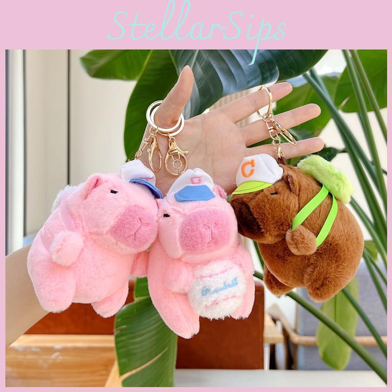 Cute And Soft Capybara Plush Keyring Animal Figure Perfect For Keychains And Gifts