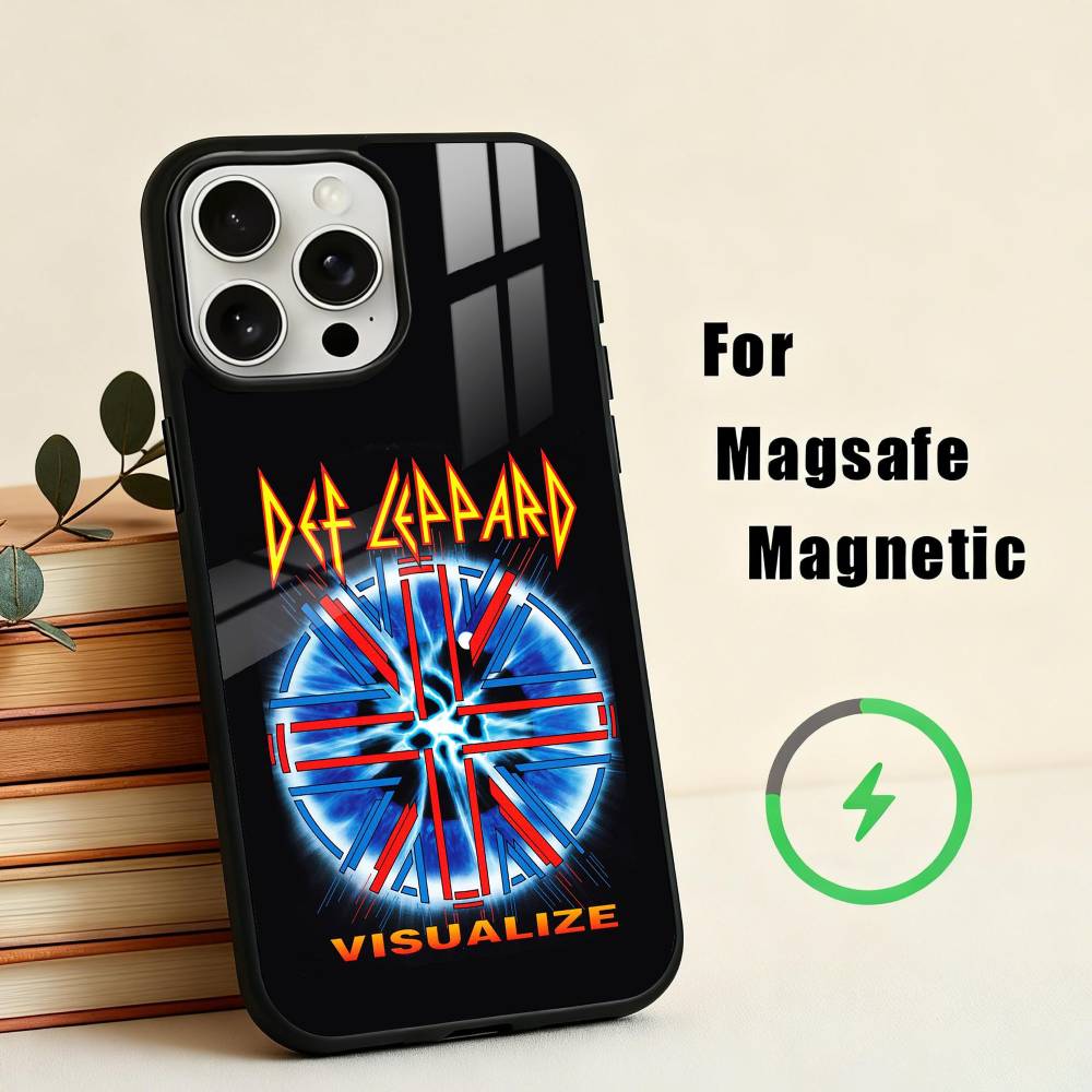 Hot R-Rock band D-Def L-Leppard  Phone Case For iPhone17,16,15,14,13,12,11 Plus,Pro Max Magnetic For Magsafe Wireless Charging iphone16e