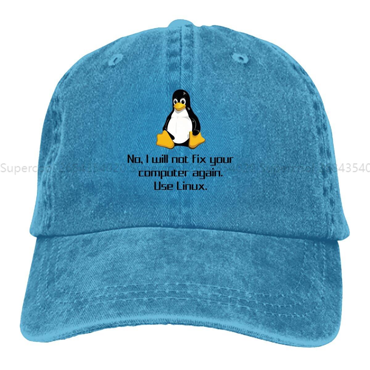 No I Will Not Fix Your Computer Again Baseball Cap Unisex Hats Wounisex Visor Protection Snapback Linux System Caps One Size