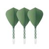 CUESOUL ROSTAK57 T19 Series Color Dual Material Mix Shaft Integrated Flight Kite Shape Series Set of 3 Two-tone (Dark Green) CS-AK57FZ3L