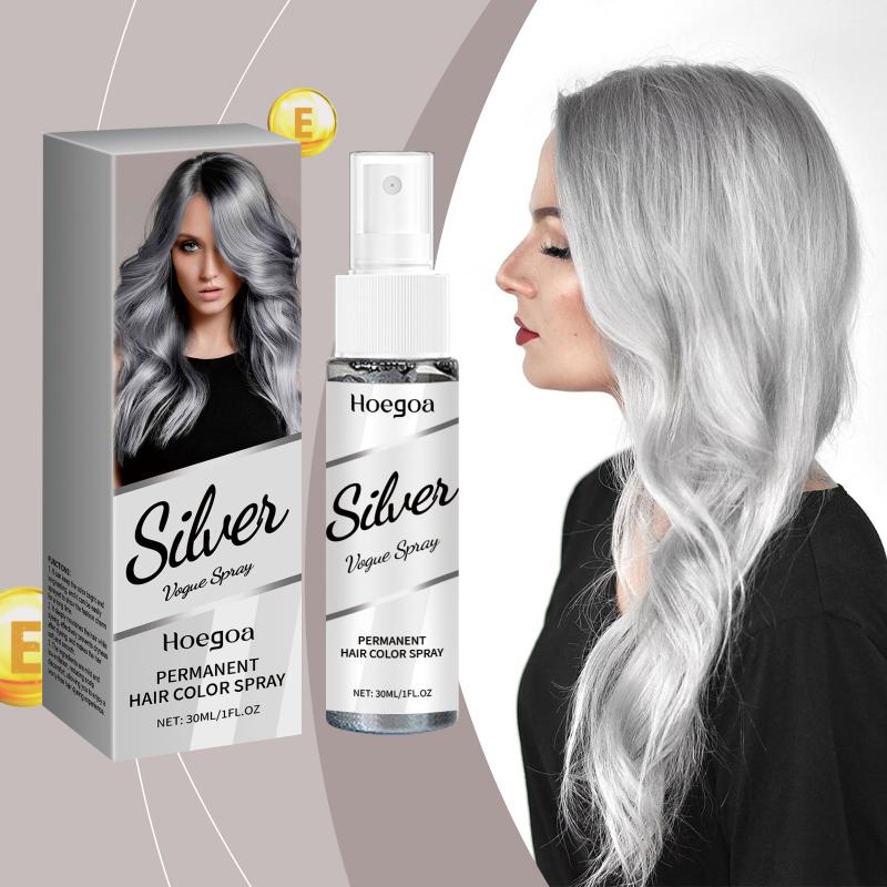 Silver Grey Hair Spray Temporary Color for Fast Root Touch Up Nourishing Formula Party Festival Essentials