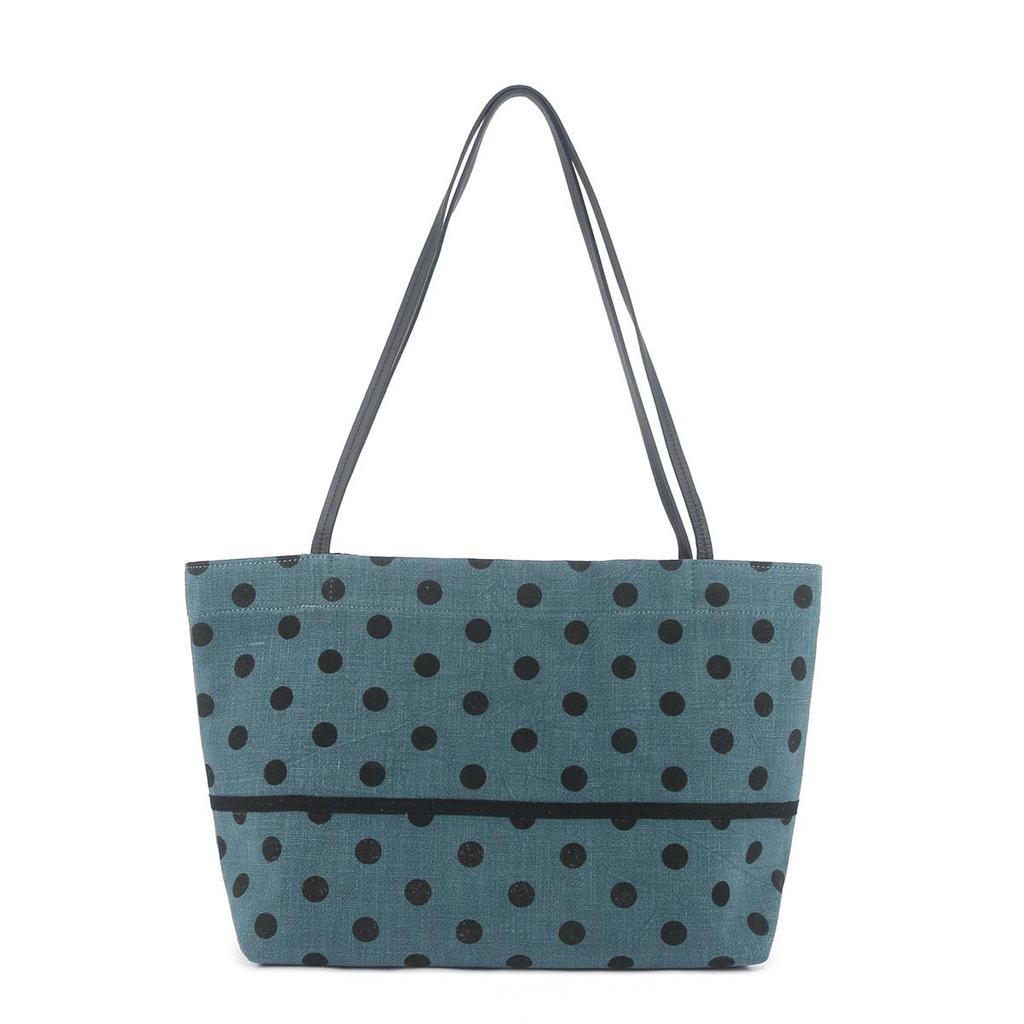 2026 Women's Polka Dot Cotton Linen Tote Bag - Large Capacity, Versatile Shoulder Handbag
