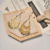 Women's Hollow Ear Hook Retro Disc Tassel Long Ethnic Style Earrings