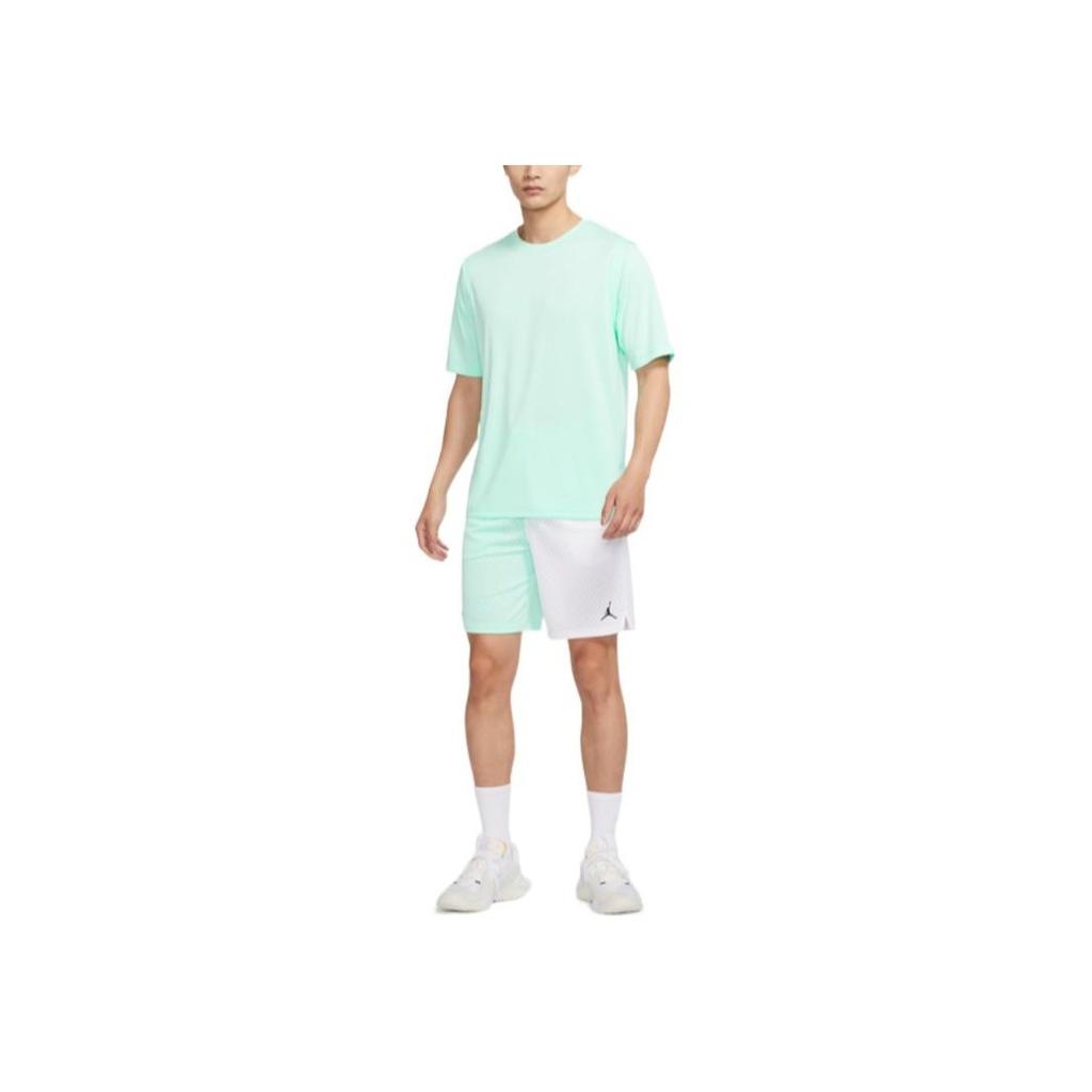 Jordan Spliced Logo Print Loose Drawstring Casual Shorts Men Bottoms Mint-Green DV5030-379