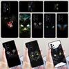 Black Cat Staring Eye Phone Case For Samsung Galaxy A42 A31 A40 A51 A71 A32 A80 A91 A52 A72 A73 A20e A21S A50 A70 A11 A12 Cover