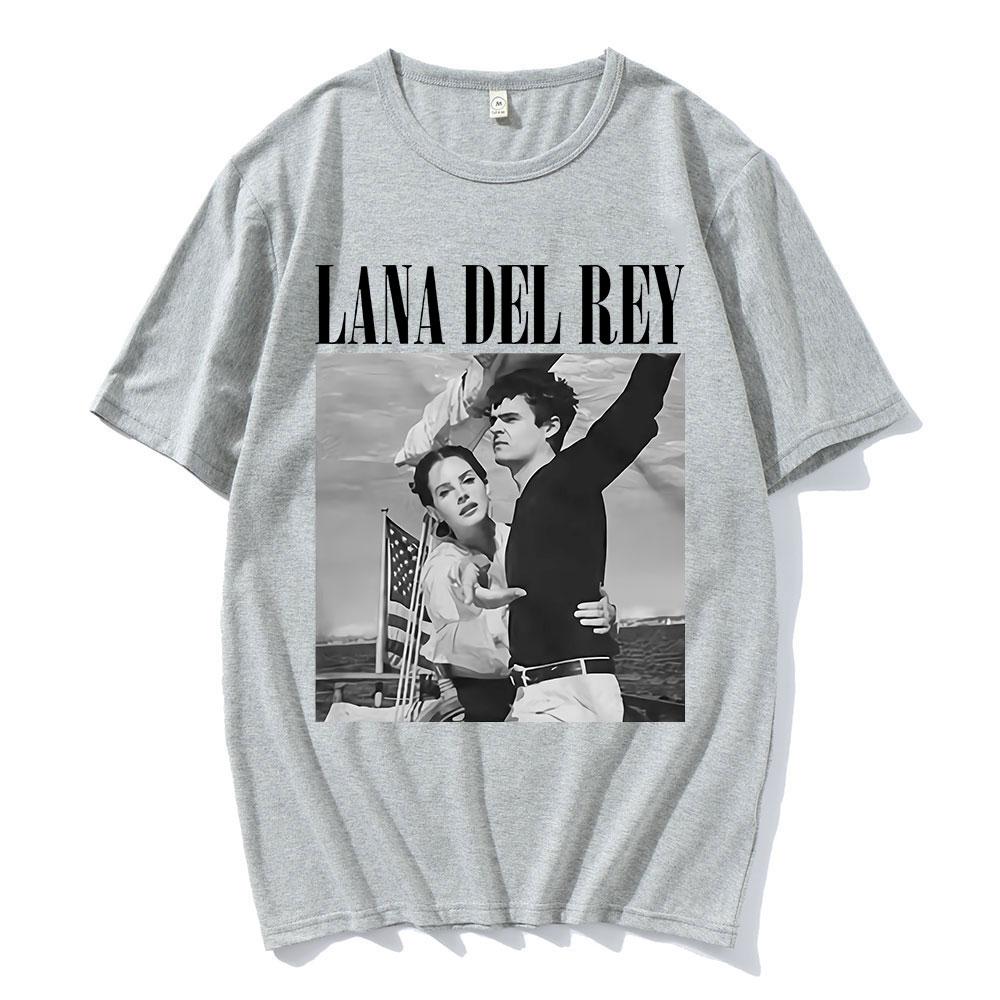 Rea 90-talssångerskan Lana Del Rey Ldr Segling Grafisk T-shirt Unisex Harajuku Herr Vintage Kortärmad T-shirt Oversized T-Shir