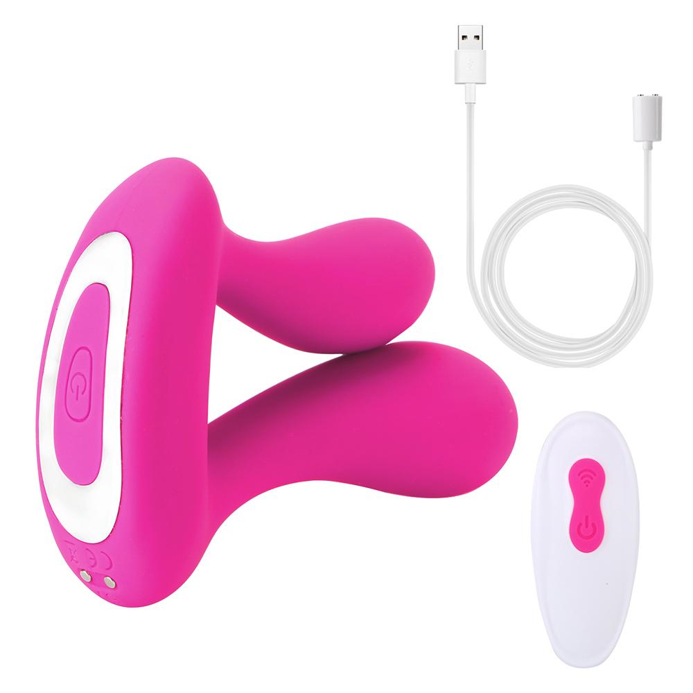 Anal Massager Wireless Vibrator Double Head  Stimulator G Spot 9 Speed USB Rechargeable Sex Toy For Woman