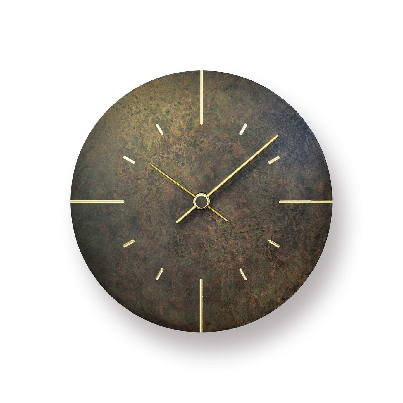 

Lemnos Analog Wall Clock, Brass, Black Orb, Black Dyed with Spotted Pattern, AZ15-07BK, 18cm Diameter