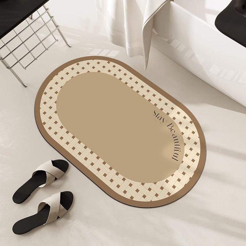 Soft diatom mud bathroom absorbent floor mat toilet quick drying carpet indoor kitchen door waterproof mat foot pad